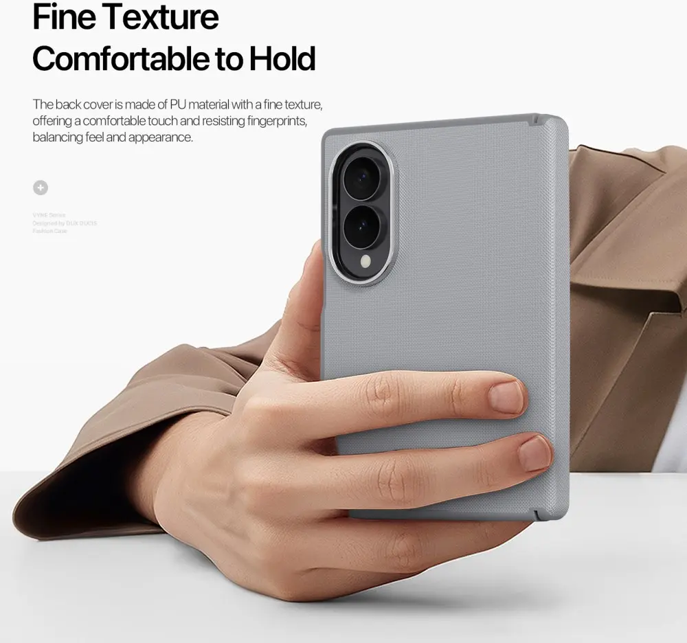 Dux Ducis Vyne Samsung Galaxy Z Fold 8 Hoesje Back Cover Grijs afbeelding 9