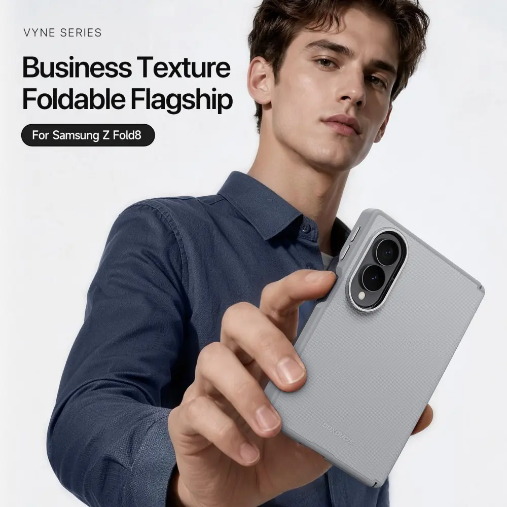 Dux Ducis Vyne Samsung Galaxy Z Fold 8 Hoesje Back Cover Grijs afbeelding 4