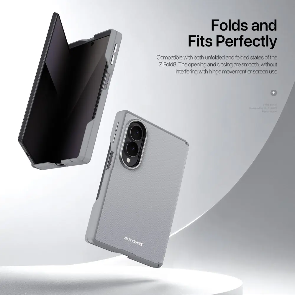 Dux Ducis Vyne Samsung Galaxy Z Fold 8 Hoesje Back Cover Grijs afbeelding 8