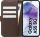 Rosso Element Modern Samsung Galaxy A55 Hoesje Book Case Wallet Bruin afbeelding 3