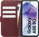 Rosso Element Modern Samsung Galaxy A55 Hoesje Book Case Wallet Burgundy afbeelding 4