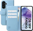 Rosso Element Modern Samsung Galaxy A55 Hoesje Book Case Wallet Licht Blauw