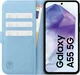 Rosso Element Modern Samsung Galaxy A55 Hoesje Book Case Wallet Licht Blauw afbeelding 3