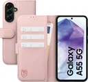 Rosso Element Modern Samsung Galaxy A55 Hoesje Book Case Wallet Roze