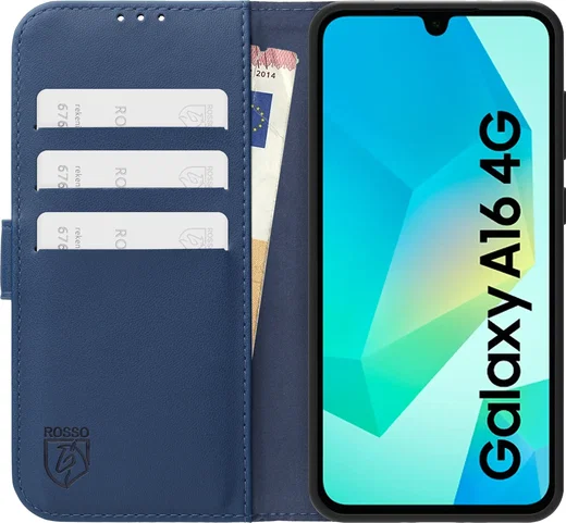 Rosso Element Modern Samsung Galaxy A16 Hoesje Book Case Wallet Blauw afbeelding 3