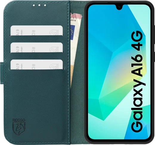 Rosso Element Modern Samsung Galaxy A16 Hoesje Book Case Wallet Groen afbeelding 3