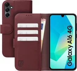 Rosso Element Modern Samsung Galaxy A16 Hoesje Book Case Wallet Burgundy afbeelding
