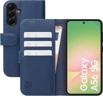 Rosso Element Modern Samsung Galaxy A56 Hoesje Book Case Wallet Blauw
