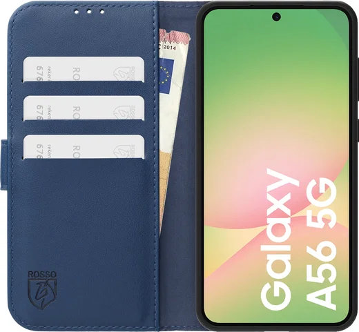 Rosso Element Modern Samsung Galaxy A56 Hoesje Book Case Wallet Blauw afbeelding 3