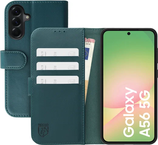 Rosso Element Modern Samsung Galaxy A56 Hoesje Book Case Wallet Groen afbeelding 1