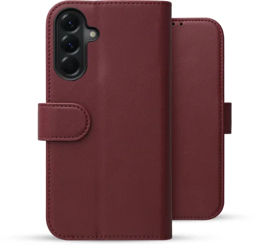 Rosso Element Modern Samsung Galaxy A56 Hoesje Book Case Wallet Burgundy afbeelding 2