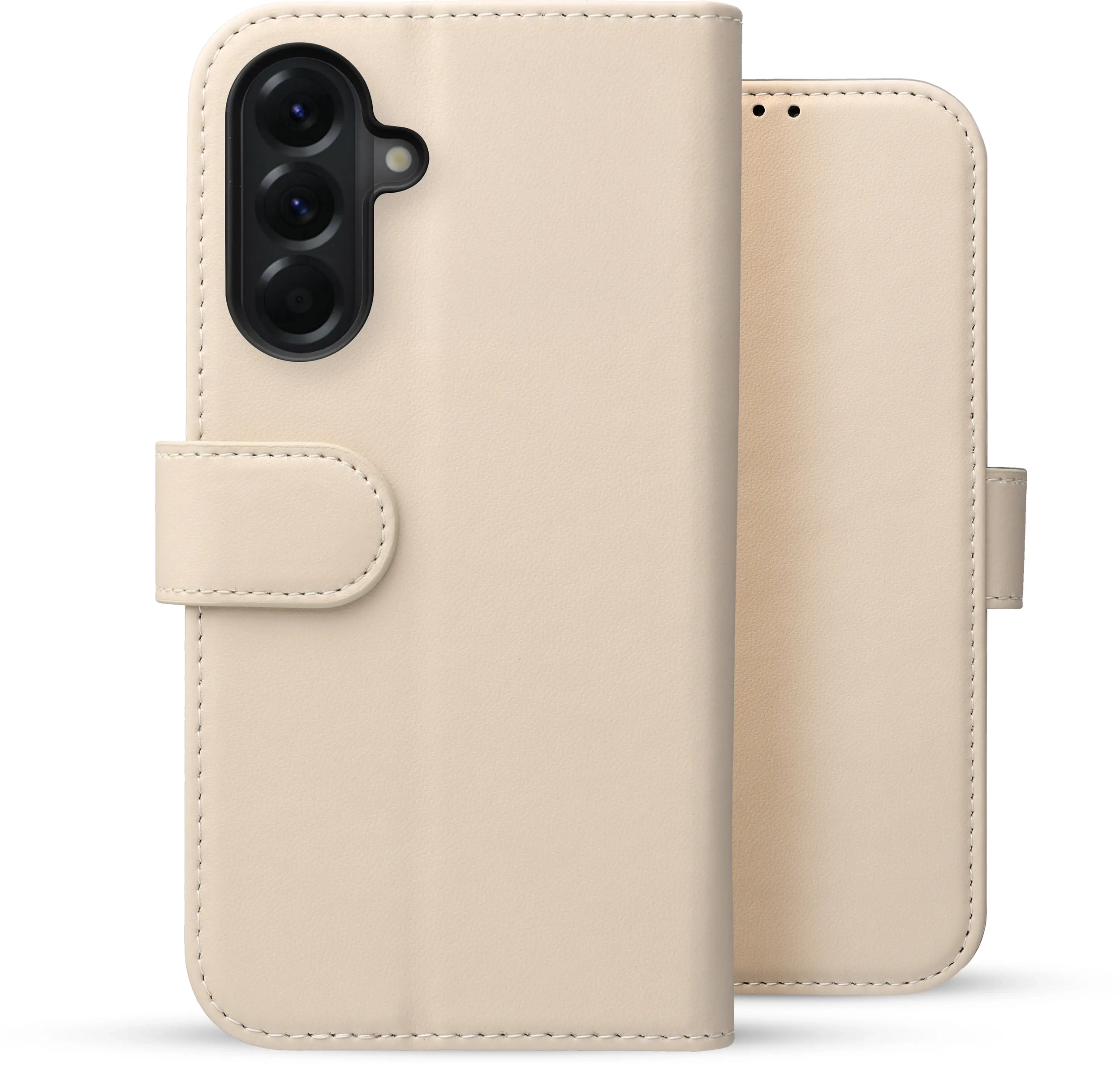 Rosso Element Modern Samsung Galaxy A56 Hoesje Book Case Wallet Beige afbeelding 2