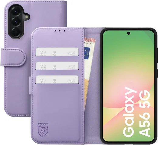 Rosso Element Modern Samsung Galaxy A56 Hoesje Book Case Wallet Paars afbeelding 1