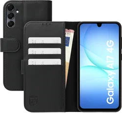 Rosso Element Modern Samsung Galaxy A17 Hoesje Book Case Wallet Zwart afbeelding
