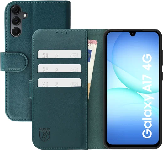 Rosso Element Modern Samsung Galaxy A17 Hoesje Book Case Wallet Groen afbeelding 1