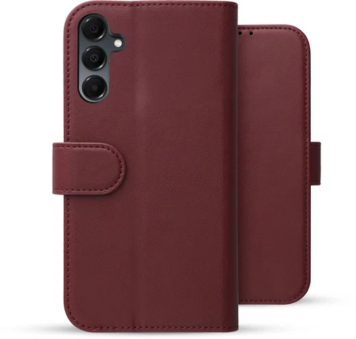 Rosso Element Modern Samsung Galaxy A17 Hoesje Book Case Wallet Burgundy afbeelding 2