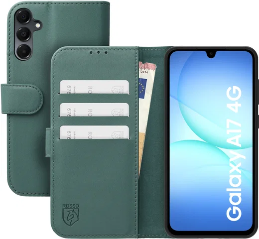 Rosso Element Modern Samsung Galaxy A17 Hoesje Book Case Wallet Licht Groen afbeelding 1