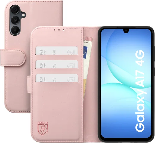 Rosso Element Modern Samsung Galaxy A17 Hoesje Book Case Wallet Roze afbeelding 1