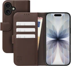 Rosso Element Modern Apple iPhone 17 Hoesje Book Case Wallet Bruin afbeelding
