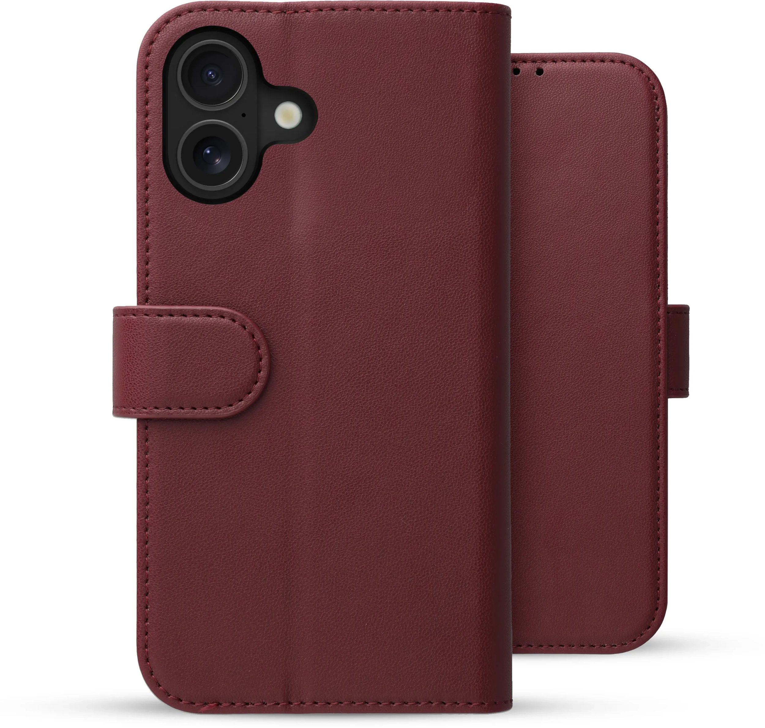 Rosso Element Modern Apple iPhone 17 Hoesje Book Case Wallet Burgundy afbeelding 2