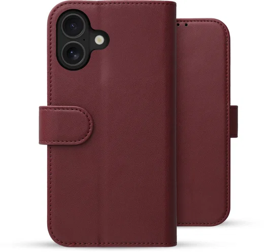 Rosso Element Modern Apple iPhone 17 Hoesje Book Case Wallet Burgundy afbeelding 2