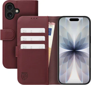 Rosso Element Modern Apple iPhone 17 Hoesje Book Case Wallet Burgundy