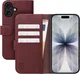 Rosso Element Modern Apple iPhone 17 Hoesje Book Case Wallet Burgundy