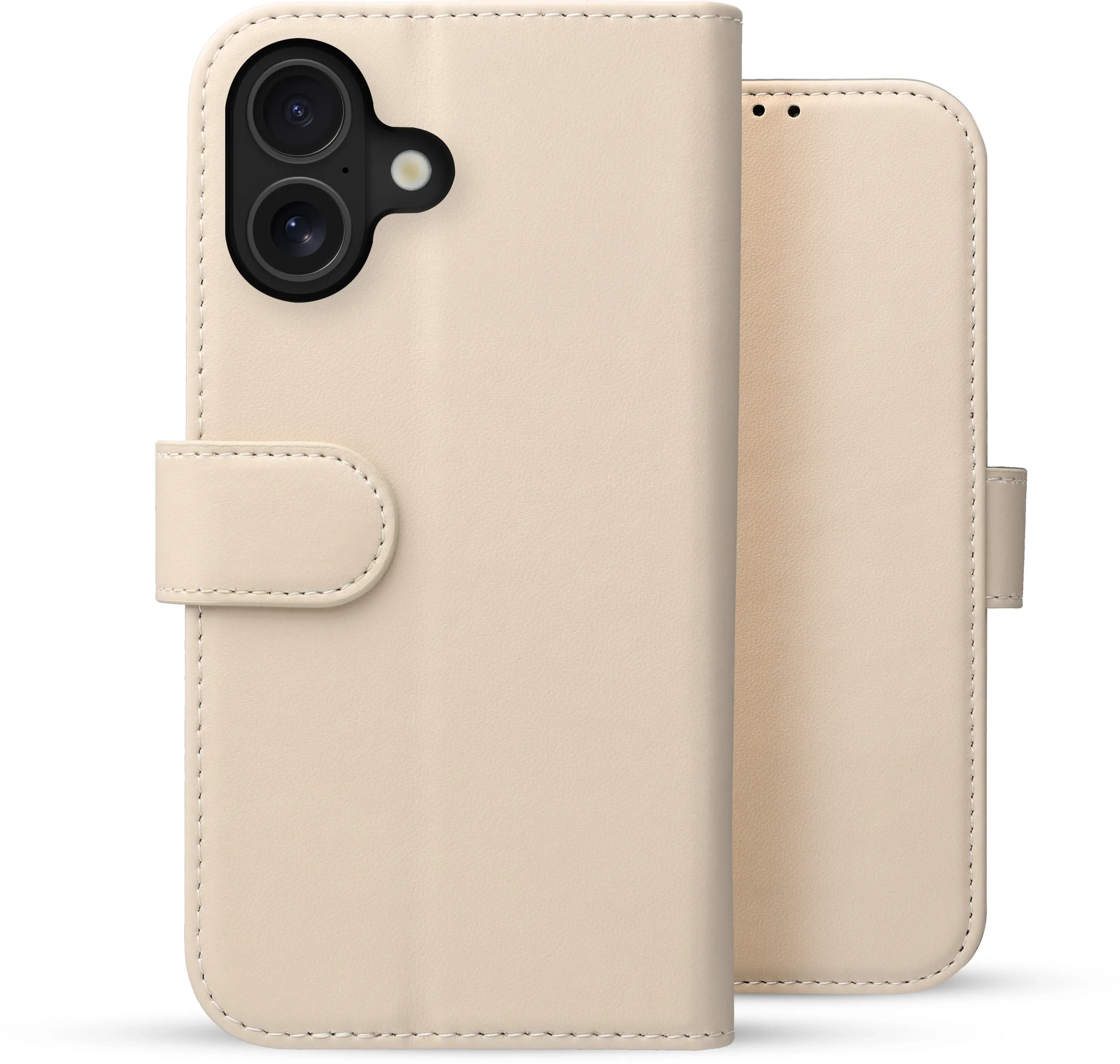 Rosso Element Modern Apple iPhone 17 Hoesje Book Case Wallet Beige afbeelding 2