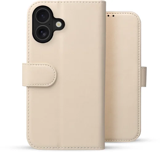 Rosso Element Modern Apple iPhone 17 Hoesje Book Case Wallet Beige afbeelding 2