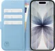 Rosso Element Modern Apple iPhone 17 Hoesje Book Case Wallet Licht Blauw afbeelding 3