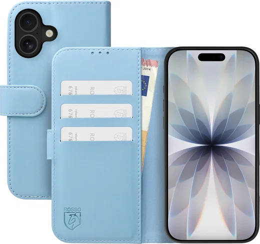 Rosso Element Modern Apple iPhone 17 Hoesje Book Case Wallet Licht Blauw afbeelding 1
