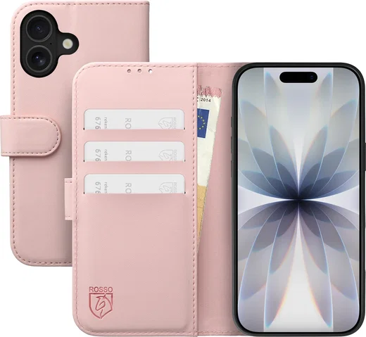 Rosso Element Modern Apple iPhone 17 Hoesje Book Case Wallet Roze afbeelding 1