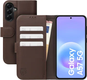 Rosso Element Modern Samsung Galaxy A57 Hoesje Book Case Wallet Bruin
