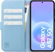 Rosso Element Modern Samsung Galaxy A57 Hoesje Book Case Wallet Licht Blauw afbeelding 3