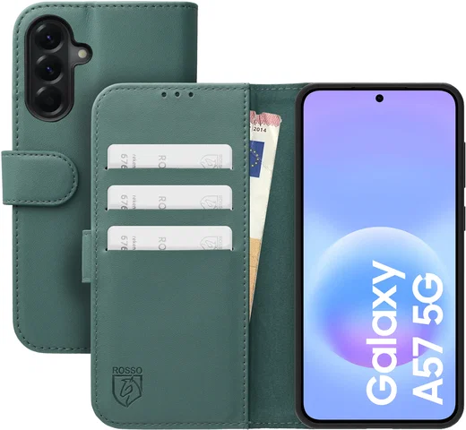 Rosso Element Modern Samsung Galaxy A57 Hoesje Book Case Wallet Licht Groen afbeelding 1