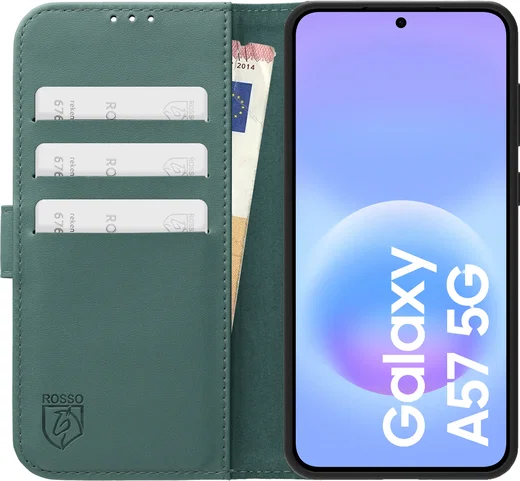 Rosso Element Modern Samsung Galaxy A57 Hoesje Book Case Wallet Licht Groen afbeelding 3