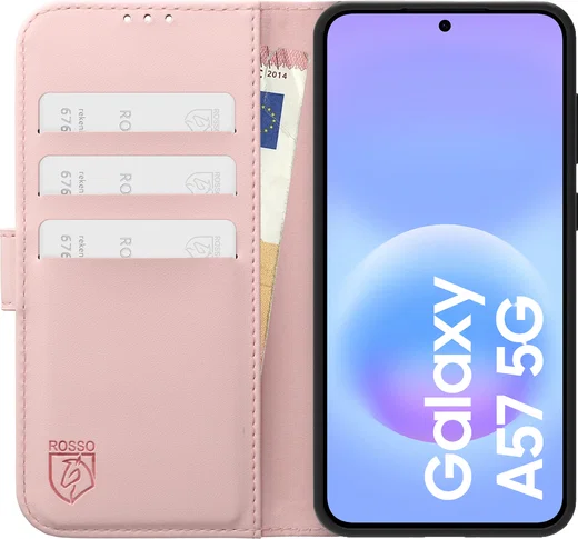 Rosso Element Modern Samsung Galaxy A57 Hoesje Book Case Wallet Roze afbeelding 3