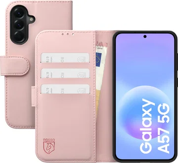 Rosso Element Modern Samsung Galaxy A57 Hoesje Book Case Wallet Roze