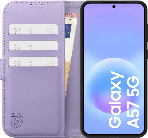 Rosso Element Modern Samsung Galaxy A57 Hoesje Book Case Wallet Paars afbeelding 3
