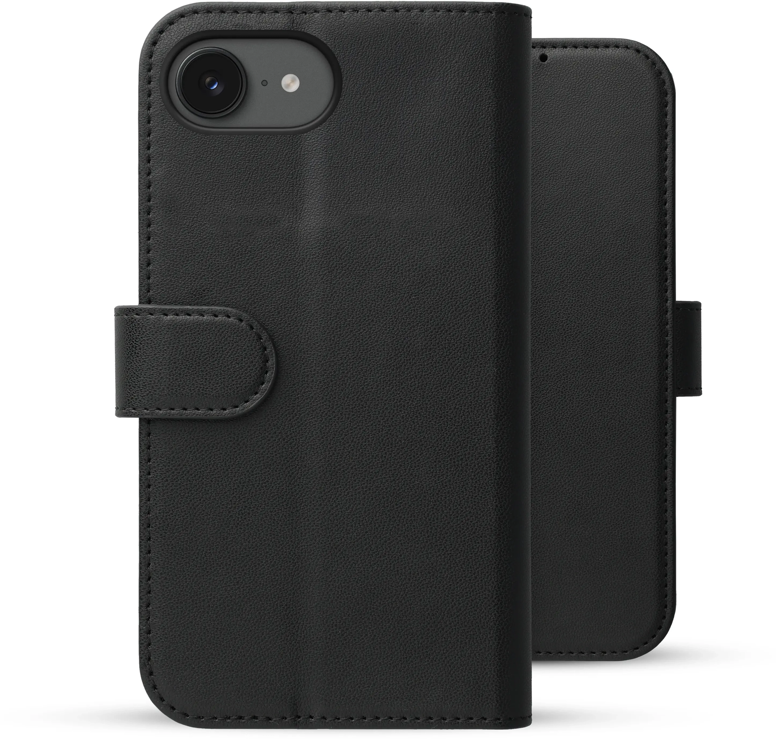Rosso Element Modern Apple iPhone 17e / 16e Hoesje Book Case Wallet Zwart afbeelding 2