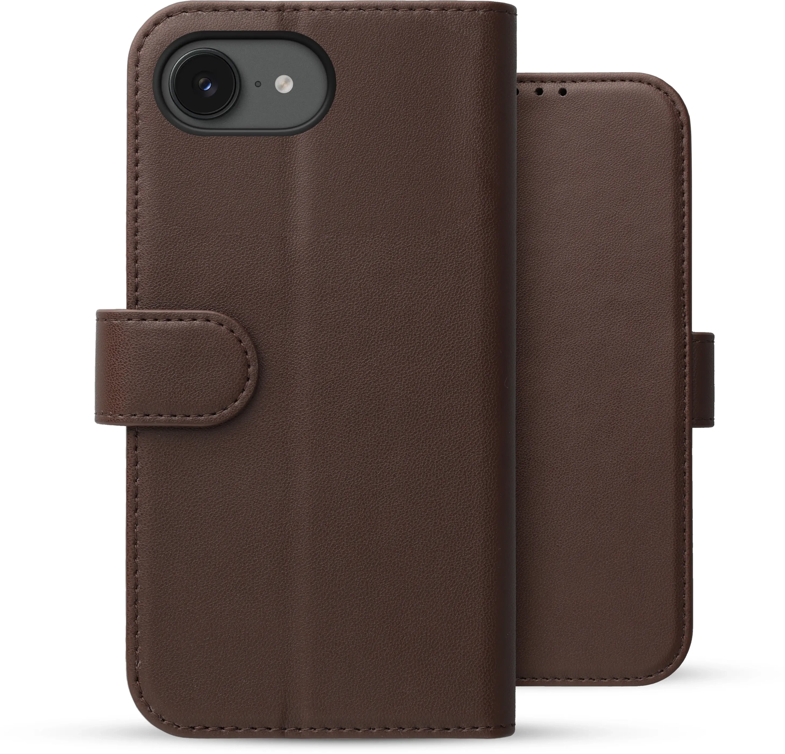 Rosso Element Modern Apple iPhone 17e / 16e Hoesje Book Case Wallet Bruin afbeelding 2