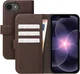 Rosso Element Modern Apple iPhone 17e / 16e Hoesje Book Case Wallet Bruin afbeelding 1