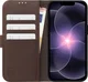 Rosso Element Modern Apple iPhone 17e / 16e Hoesje Book Case Wallet Bruin afbeelding 3