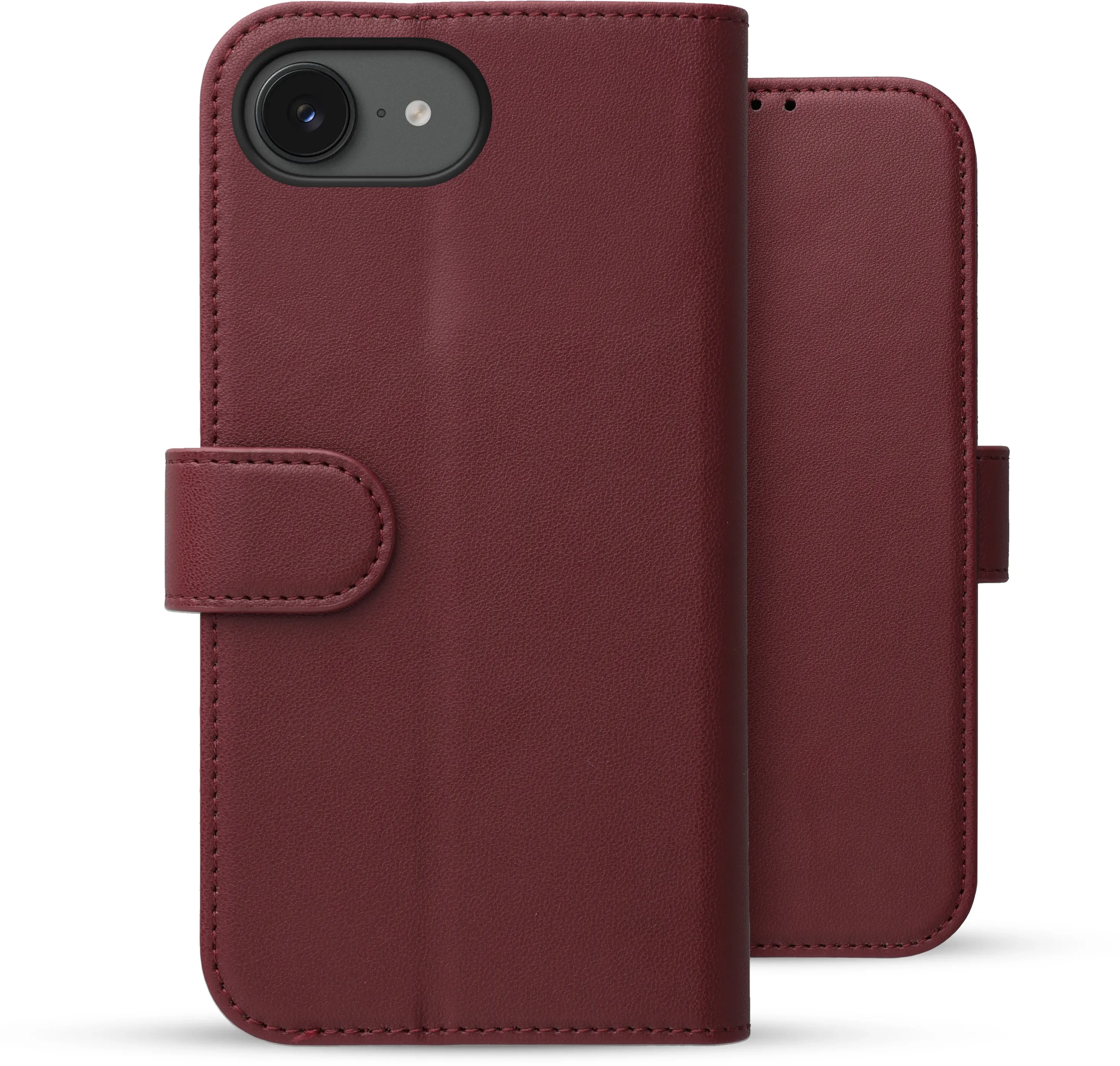 Rosso Element Modern Apple iPhone 17e / 16e Hoesje Book Case Wallet Burgundy afbeelding 2