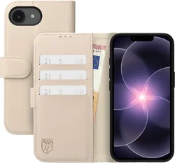 Rosso Element Modern Apple iPhone 17e / 16e Hoesje Book Case Wallet Beige afbeelding