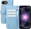 Rosso Element Modern Apple iPhone 17e / 16e Hoesje Book Case Wallet Licht Blauw
