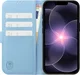 Rosso Element Modern Apple iPhone 17e / 16e Hoesje Book Case Wallet Licht Blauw afbeelding 3