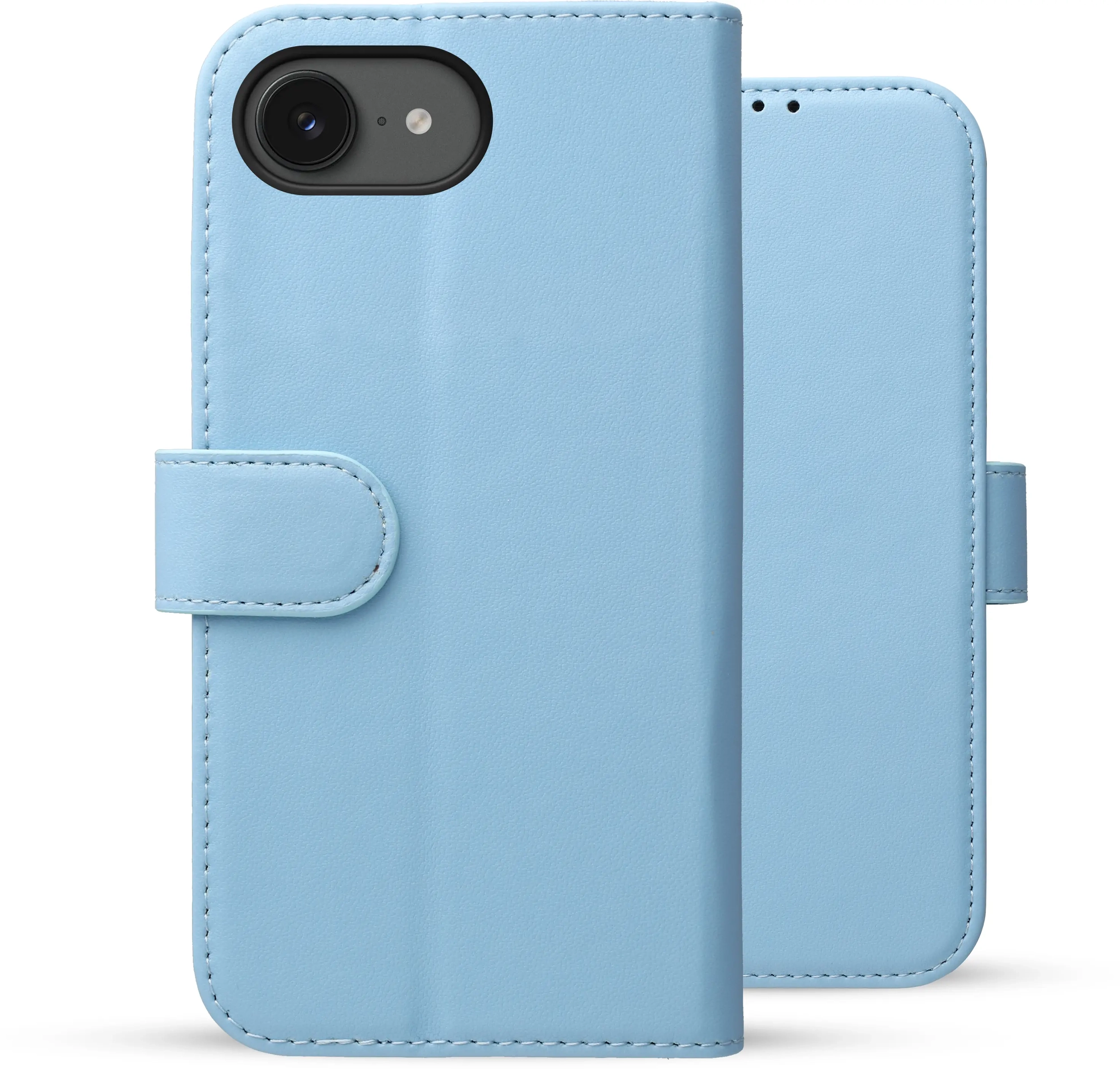 Rosso Element Modern Apple iPhone 17e / 16e Hoesje Book Case Wallet Licht Blauw afbeelding 2