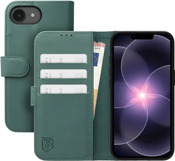 Rosso Element Modern Apple iPhone 17e / 16e Hoesje Book Case Wallet Licht Groen