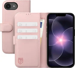 Rosso Element Modern Apple iPhone 17e / 16e Hoesje Book Case Wallet Roze afbeelding